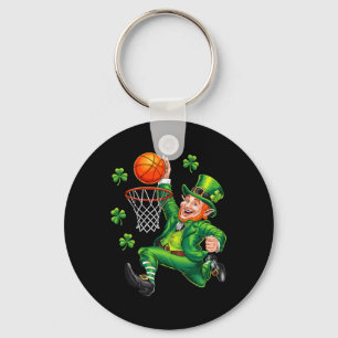 Leprechaun Playing Sketll St Patricks Day Sport Me Keychain