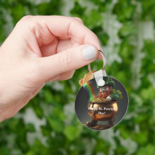 Leprechaun Pot Of Gold  Keychain