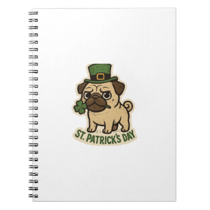 Leprechaun Pug St.Patrick's Day Notebook