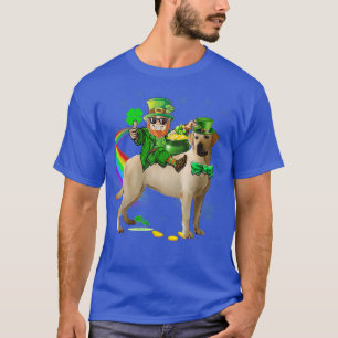 Leprechaun Riding Labrador Dog St Patricks Day Sha T-Shirt