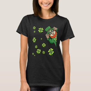 Leprechaun Saint Patricks Day Boys Kids Women Iris T-Shirt