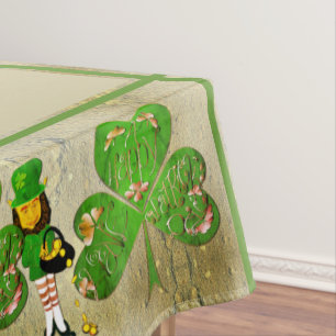 Leprechaun Shamrock "Happy St. Patrick's Tablecloth