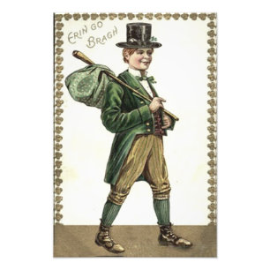 Leprechaun Shamrock Hobo Bindle Photo Print