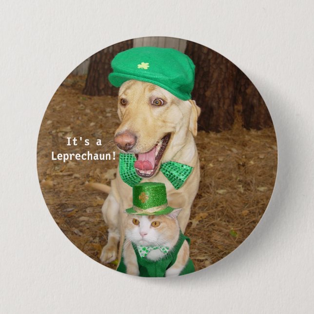 Leprechaun Sighting 3 Inch Round Button (Front)