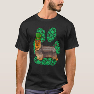 Leprechaun Silky Terrier St Patricks Day Shamrock T-Shirt