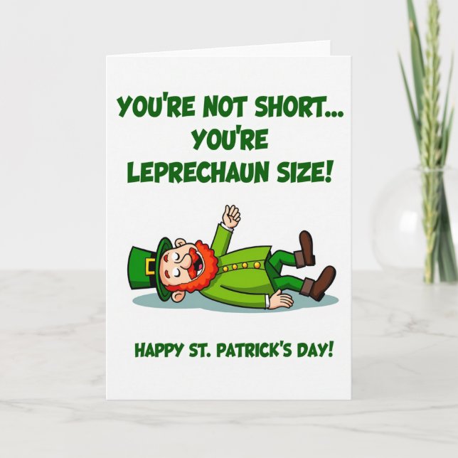 Leprechaun Size St Patricks Card (Front)
