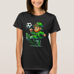 Leprechaun Soccer St Patricks Day Player Boys Men T-Shirt