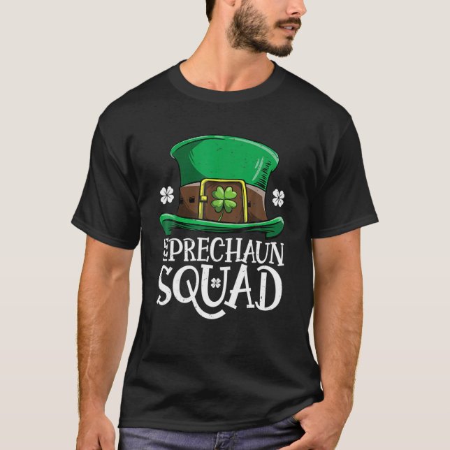 Leprechaun Squad Team Matching St. Patrick's Day T-Shirt (Front)