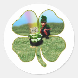 Leprechaun St. Patrick's Day Classic Round Sticker