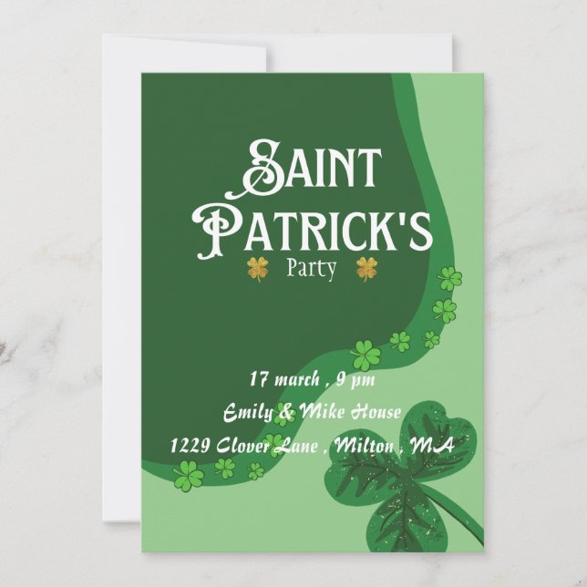 Leprechaun St.Patrick's Day Party Invitation (Front)