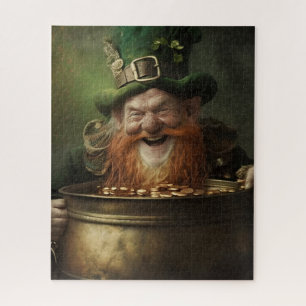 Leprechaun Trouve Pot Of Gold Jigsaw Puzzle