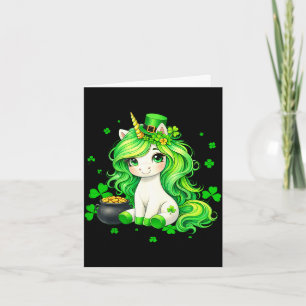 Leprechaun unicorn for kids girls boy youth st card