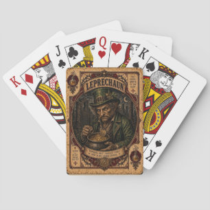 Leprechaun, Vintage Circus Monsters Playing Cards