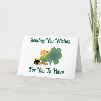 Leprechaun With Gold Greeting Card