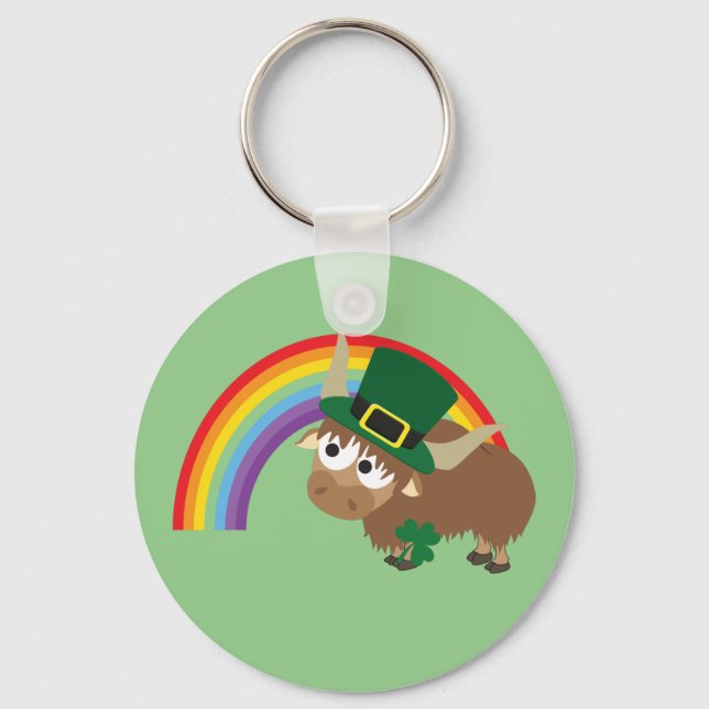 Leprechaun Yak Keychain (Front)