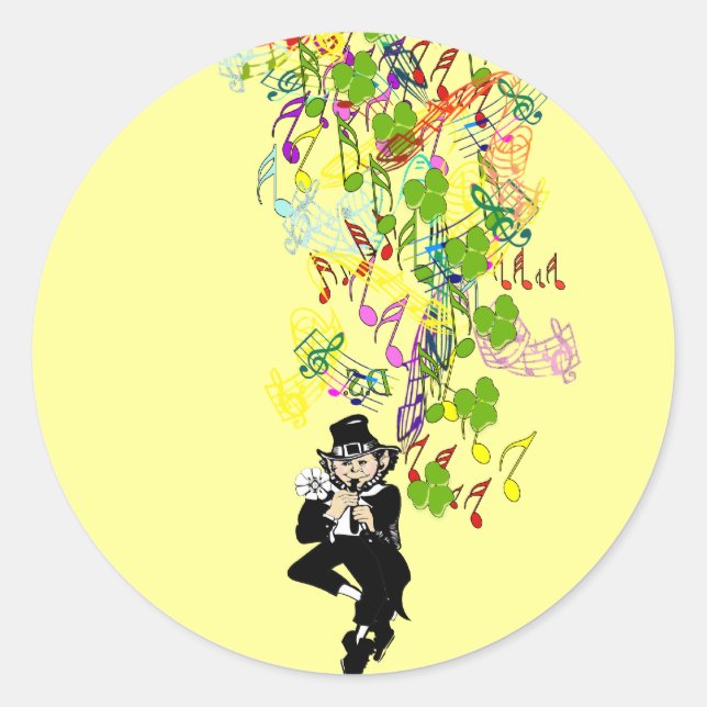 LeprechaunBlackPants Classic Round Sticker (Front)