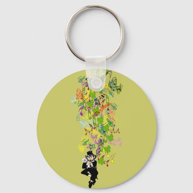 LeprechaunBlackPants Keychain (Front)