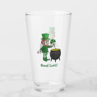 Leprechauns Good Luck Glass