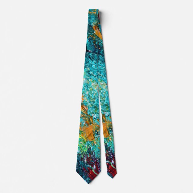 "Leprechaun's Koi Pool” Painting Tie (Front)