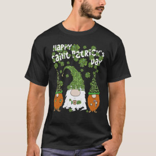 Leprechauns Leopard Shamrock Happy St Patricks Day T-Shirt