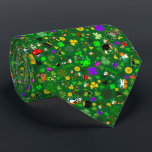 Leprechauns Shamrocks Gold Mushrooms Kiss Me Irish Tie<br><div class="desc">St. Patrick's Day ditsy holiday design filled with lots of fun things to spy like leprechauns on mushrooms, lucky ducky, dinosaurs, Kiss Me I'm Irish. How many different shamrocks, four-leaf clovers, colourful mushrooms, musical leprechauns, skulls, ducks, dinosaurs and gold coins and different coloured polka dots can you spot in this...</div>