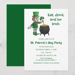 Leprechauns St. Patrick's day party Invitation
