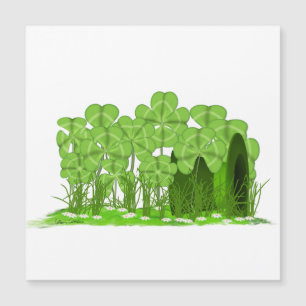 Leprechaun's Top Hat Lying in Field of Shamrocks