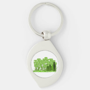 Leprechaun's Top Hat Lying in Field of Shamrocks  Keychain