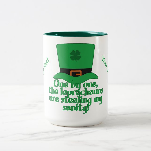Leprechauns Voler Sanity tasses personnalisées (Centre)
