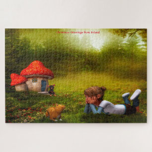 Leprechauns where the little people Live Ireland J Jigsaw Puzzle