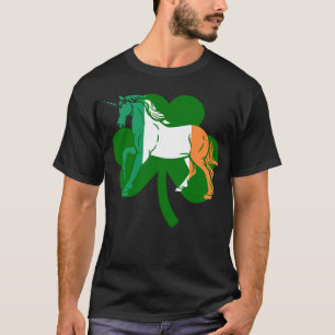 Lepricon Unicorn Horse Lucky Shamrock St Patricku2 T-Shirt