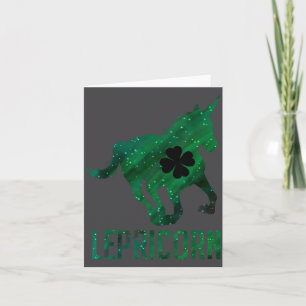 Lepricorn Leprechaun Unicorn Funny St. Patrick's D Card