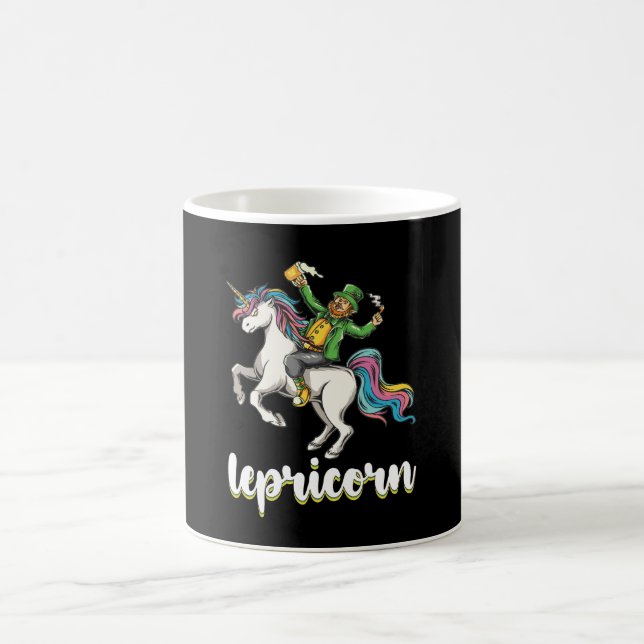 Lepricorn Leprechaun Unicorn St Patrick's Day Coffee Mug (Center)