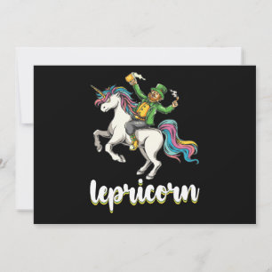 Lepricorn Leprechaun Unicorn St Patrick's Day Invitation