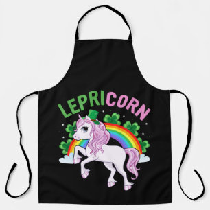 Lepricorn St. Patrick Day Lucky Rainbow Apron