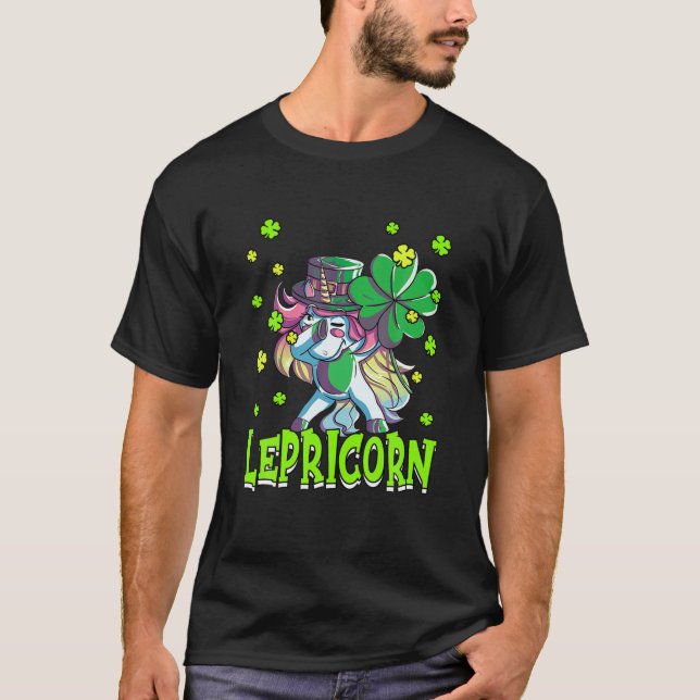 Lepricorn St. Patricks Day Irish Leprechaun T-Shirt (Front)