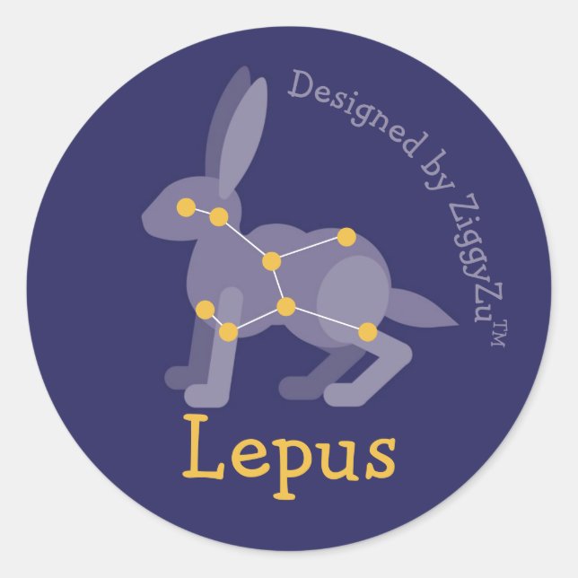 Lepus the Hare Constellation Sticker (Front)