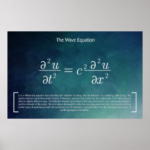 L'équation de la vague - Poster des mathématiques