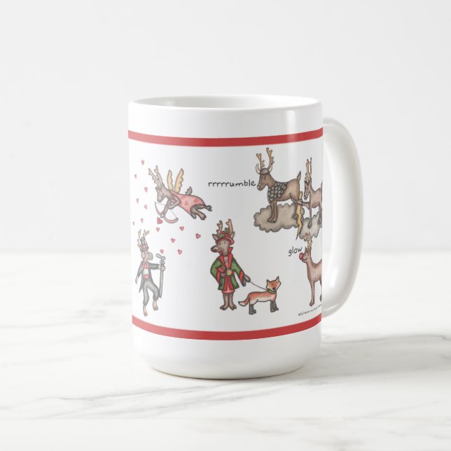 L'équipe de Père Noël 15 onces. Tasse (Devant droit)