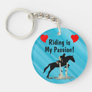 L'équitation est mon porte - clé de cheval de