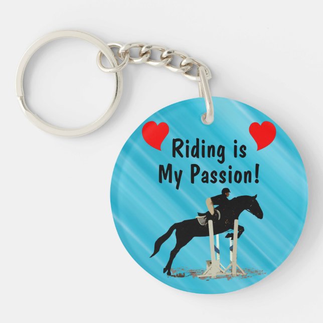 L'équitation est mon porte - clé de cheval de (Devant)