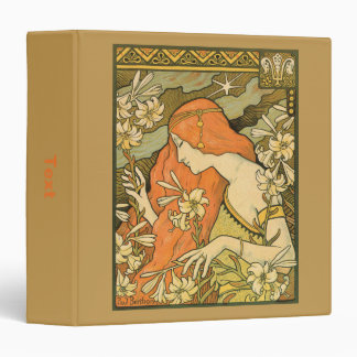 L'Ermitage French Nouveau Woman in Field of Flower Binder
