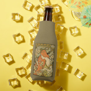 L'Ermitage French Nouveau Woman in Field of Flower Bottle Cooler