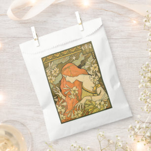 L'Ermitage French Nouveau Woman in Field of Flower Favour Bag