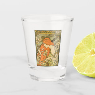 L'Ermitage French Nouveau Woman in Field of Flower Shot Glass