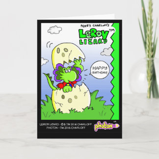 LeRoy Lizard Bonne carte de voeux d'anniversaire