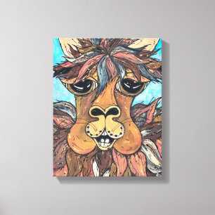 Leroy the Llama Canvas Print