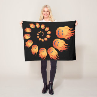 Leroy's Illusion Fleece Blanket in the Colour Blac