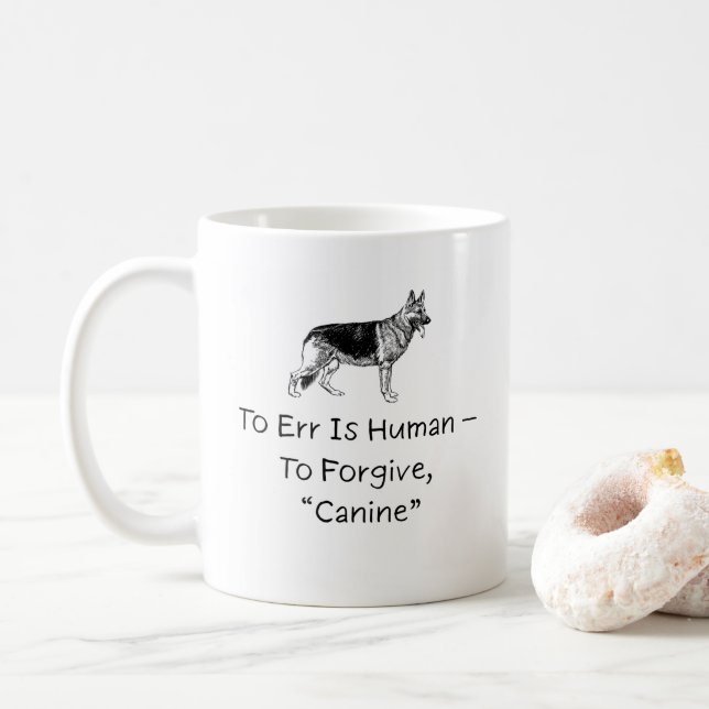 L'Err Est Humain De Pardonner Canine, Les Mugs Amo (Avec donut)