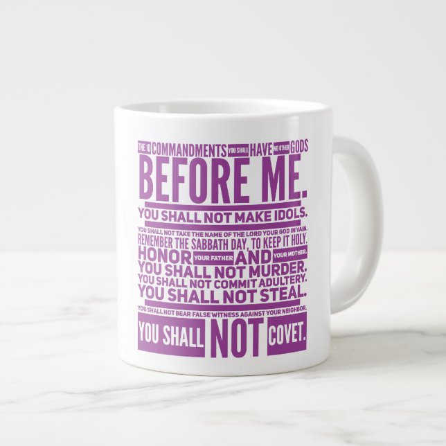 Les 10 commandements Jumbo Mug (Devant droit)